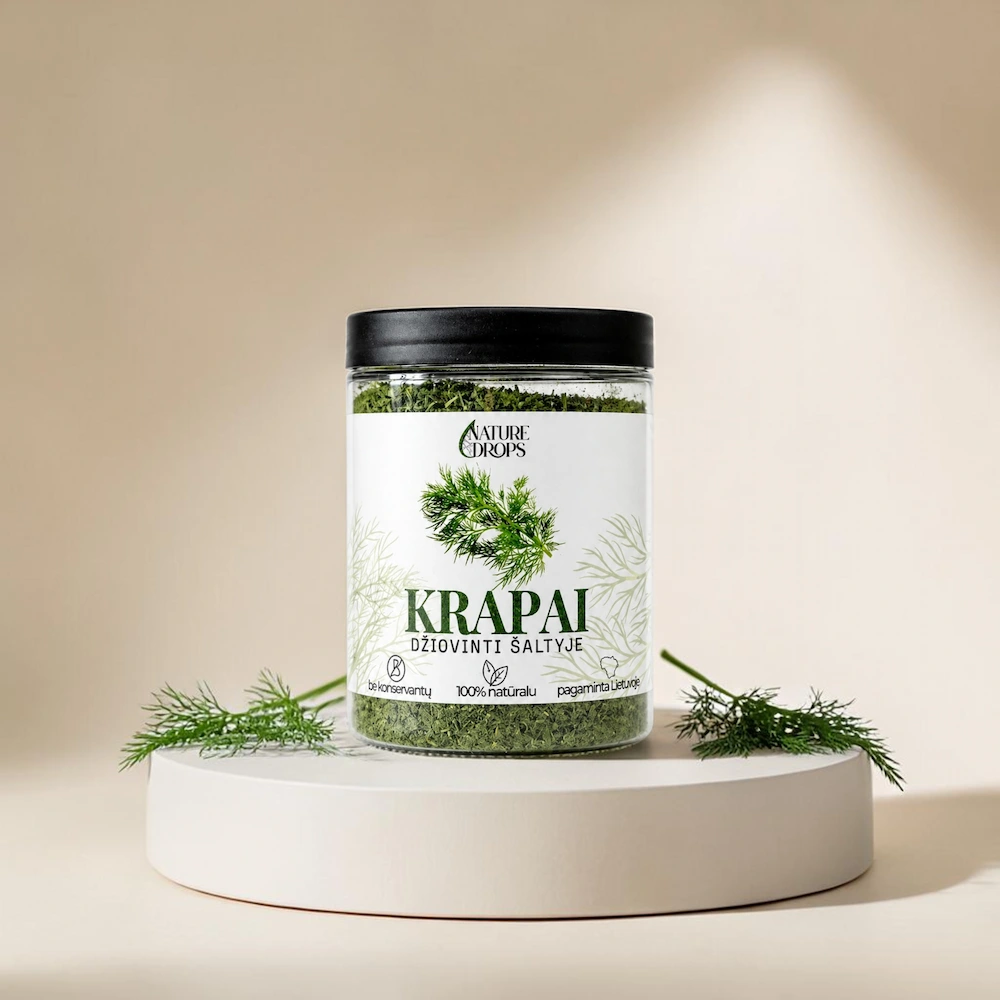 Liofilizuoti krapai | Šaltyje džiovinti krapai