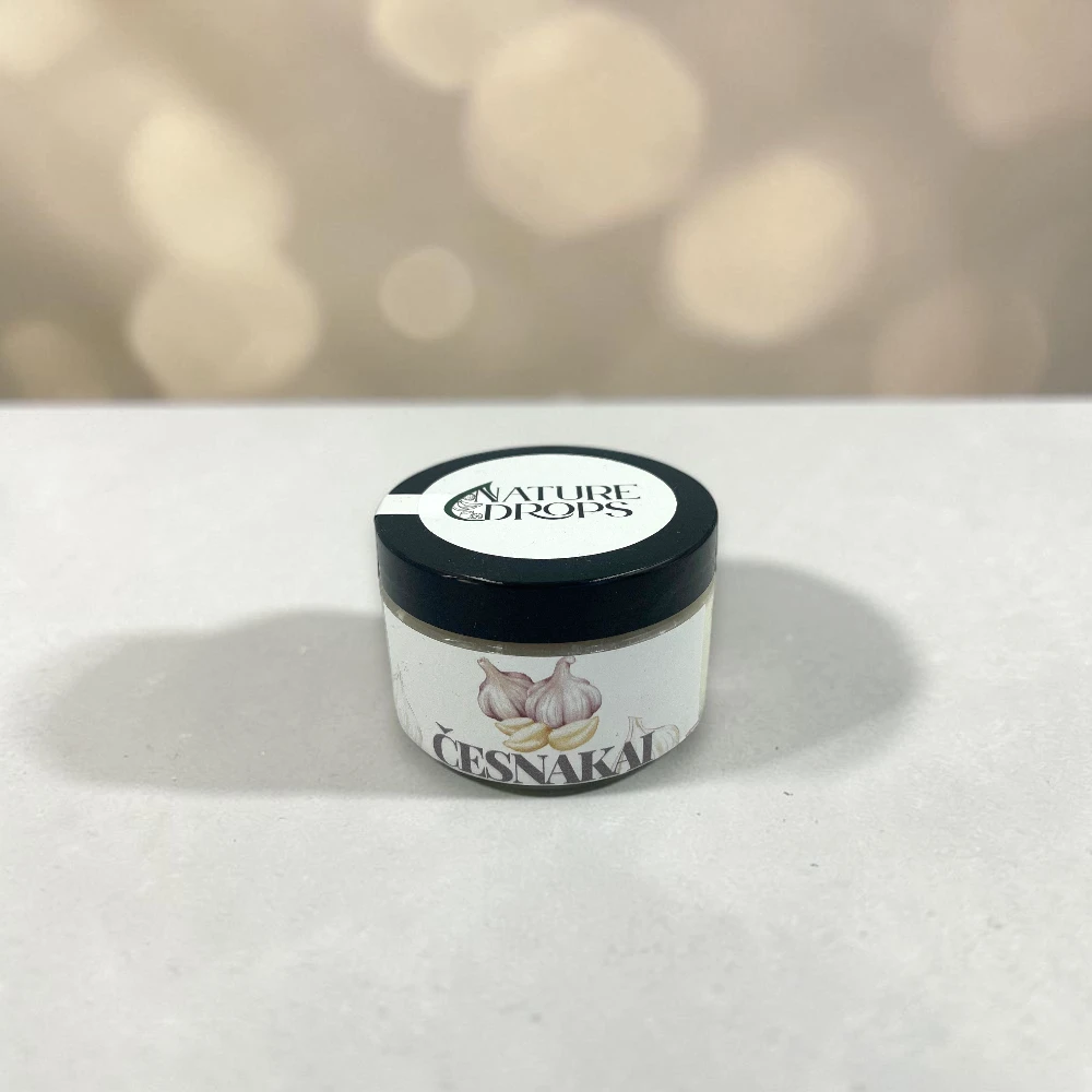 Liofilizuoti česnakų milteliai Nature Drops pakuotėje – lietuviška kokybė