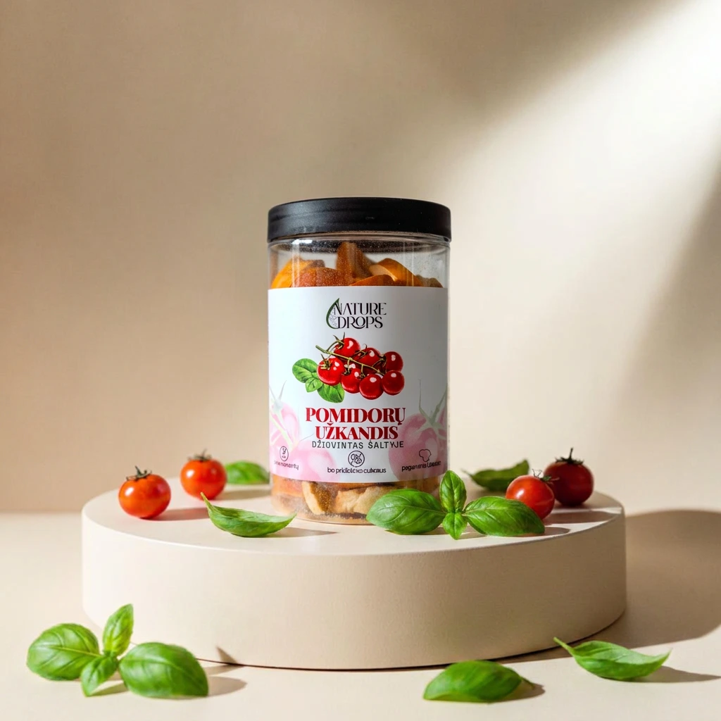 Liofilizuoti pomidoriukai | NatureDrops