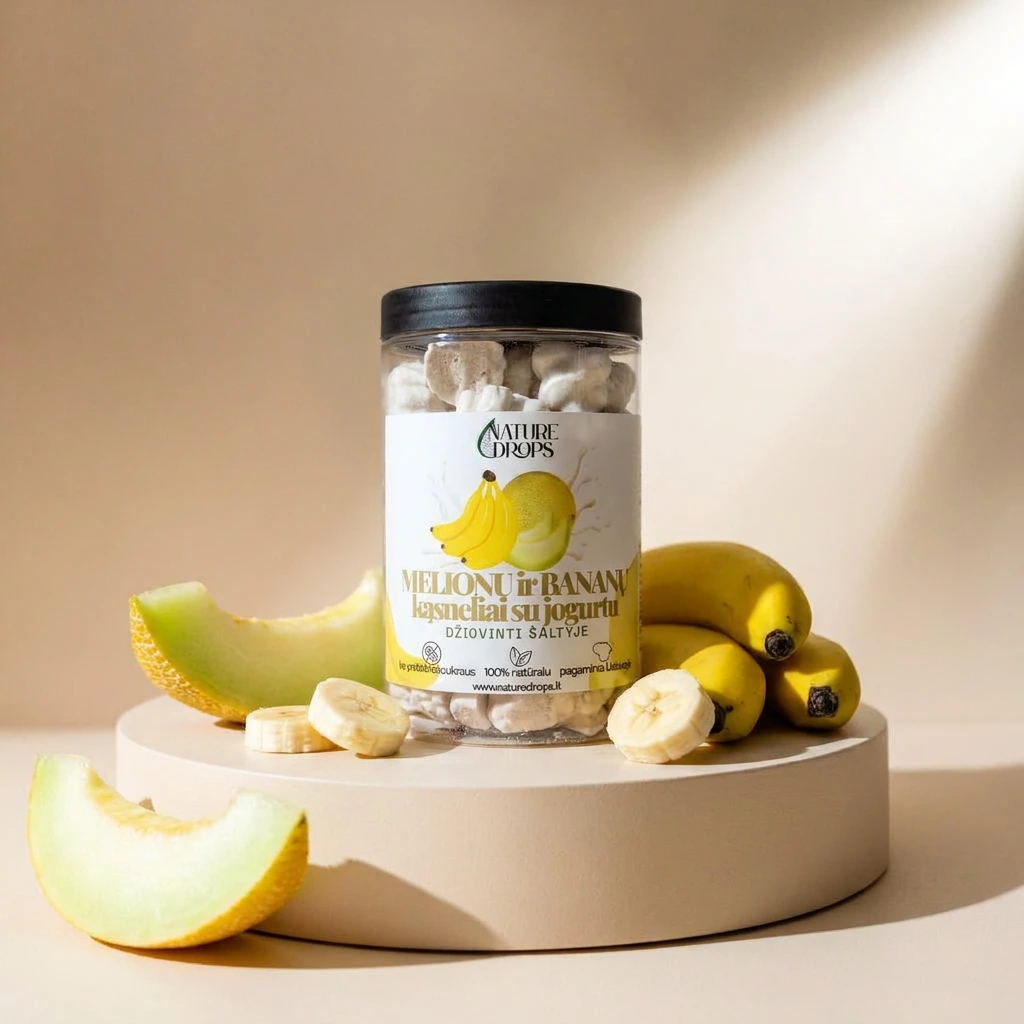 Melionų ir bananų kasneliai | NatureDrops